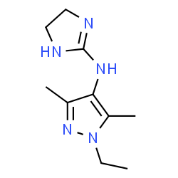 1H-Pyrazol-4-amine,N-(4,5-dihydro-1H-imidazol-2-yl)-1-ethyl-3,5-dimethyl-(9CI) structure