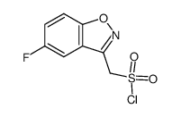 (5-fluoro-benzo[d]isoxazol-3-yl)-methanesulfonyl chloride结构式