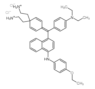 [4-[[4-(diethylamino)phenyl][4-[(4-ethoxyphenyl)amino]-1-naphthyl]methylene]-2,5-cyclohexadien-1-ylidene]diethylammonium chloride结构式