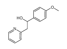 2-[2-Hydroxy-2-(-p-methoxyphenyl)ethyl]pyridine结构式