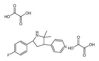 4-[(3S,5R)-5-(4-fluorophenyl)-2,2-dimethylpyrrolidin-3-yl]pyridine,oxalic acid Structure