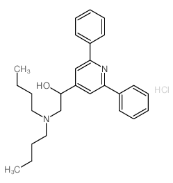 4-Pyridinemethanol, a-[(dibutylamino)methyl]-2,6-diphenyl-,hydrochloride (1:1) structure