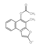 5-acetyloxy-4-methyl-[1,3]oxazolo[3,2-a]quinolin-10-ium-2-olate Structure