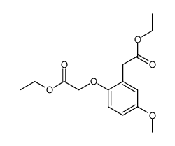 ethyl(2-ethoxycarbonylmethoxy-5-methoxyphenyl)acetate结构式