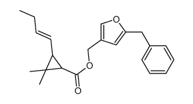 (5-benzylfuran-3-yl)methyl 3-[(Z)-but-1-enyl]-2,2-dimethylcyclopropane-1-carboxylate结构式