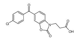 3-[6-(4-chlorobenzoyl)-2-oxo-1,3-benzoxazol-3-yl]propanoic acid结构式