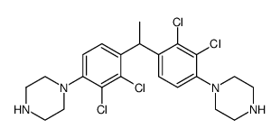 1,1'-(ethane-1,1-diylbis(2,3-dichloro-4,1-phenylene))dipiperazine结构式