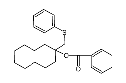 1-((phenylthio)methyl)cyclodecyl benzoate Structure