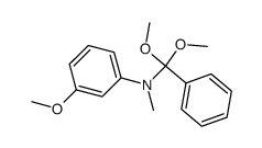 N-(dimethoxy(phenyl)methyl)-3-methoxy-N-methylaniline结构式