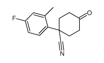 1-(4-fluoro-2-methylphenyl)-4-oxocyclohexane-1-carbonitrile结构式