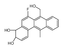 (3S,4S)-6-fluoro-7-(hydroxymethyl)-12-methyl-3,4-dihydrobenzo[a]anthracene-3,4-diol结构式