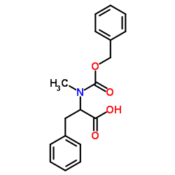 2-(((苄氧基)羰基)(甲基)氨基)-3-苯基丙酸结构式