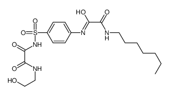 N-heptyl-N'-[4-[[2-(2-hydroxyethylamino)-2-oxoacetyl]sulfamoyl]phenyl]oxamide Structure