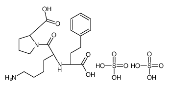 (S)-1-[N2-(1-carboxy-3-phenylpropyl)-L-lysyl]-L-proline disulphate Structure