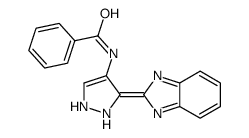 N-[3-(benzimidazol-2-ylidene)-1,2-dihydropyrazol-4-yl]benzamide Structure