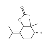 (1R,3R)-2,2,3-trimethyl-6-(propan-2-ylidene)cyclohexyl acetate结构式