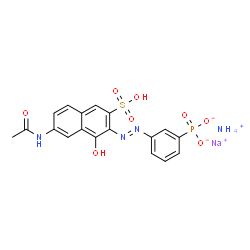 ammonium sodium 6-acetamido-4-hydroxy-3-[(3-phosphonatophenyl)azo]naphthalene-2-sulphonate structure