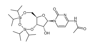 Adenosine, N-acetyl-3',5'-O-[1,1,3,3-tetrakis(1-Methylethyl)-1,3-disiloxanediyl]- Structure