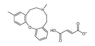 6,7,8,9-tetrahydro-3,7-dimethyl-5H-dibenz[b,i][1,6]oxazecinium hydrogen maleate structure