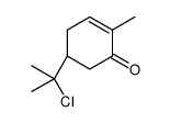 (5R)-5-(2-chloropropan-2-yl)-2-methylcyclohex-2-en-1-one Structure