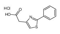 4-Thiazoleacetic acid, 2-phenyl-, hydrochloride (1:1) structure