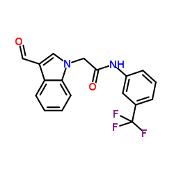 2-(3-FORMYL-INDOL-1-YL)-N-(3-TRIFLUOROMETHYL-PHENYL)-ACETAMIDE结构式