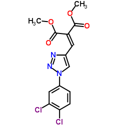 Dimethyl {[1-(3,4-dichlorophenyl)-1H-1,2,3-triazol-4-yl]methylene}malonate结构式