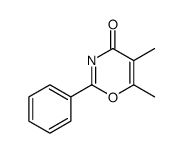 5,6-dimethyl-2-phenyl-1,3-oxazin-4-one结构式