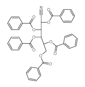 (1,2,4,5-tetrabenzoyloxy-1-cyano-pentan-3-yl) benzoate结构式