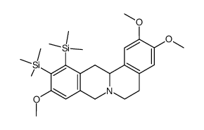5,6,13,13a-tetrahydro-2,3,10-trimethoxy-11,12-bis(trimethylsilyl)-8H-dibenzo(a,g)quinolizine Structure