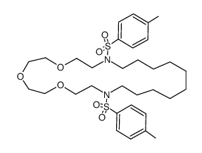 1,13-bis(p-tolylsulfonyl)-1,13-diaza-4,7,10-trioxacyclotricosane结构式