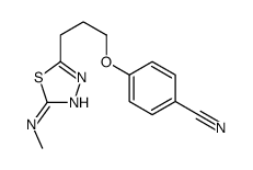 4-[3-[5-(methylamino)-1,3,4-thiadiazol-2-yl]propoxy]benzonitrile结构式