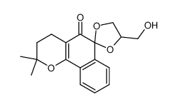 4'-(hydroxymethyl)-2,2-dimethyl-3,4-dihydro-2H,5H-spiro[benzo[h]chromene-6,2'-[1,3]dioxolan]-5-one结构式