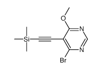 2-(4-bromo-6-methoxypyrimidin-5-yl)ethynyl-trimethylsilane结构式