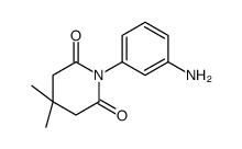 1-(3-aminophenyl)-4,4-dimethylpiperidine-2,6-dione结构式