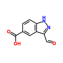 3-Formyl-1H-indazole-5-carboxylic acid structure