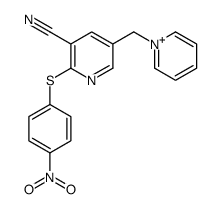 2-(4-nitrophenyl)sulfanyl-5-(pyridin-1-ium-1-ylmethyl)pyridine-3-carbonitrile Structure