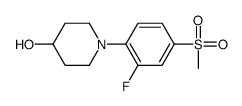 1-[2-Fluoro-4-(methylsulfonyl)phenyl]-4-piperidinol结构式