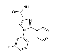 1-(3-fluorophenyl)-5-phenyl-1,2,4-triazole-3-carboxamide结构式