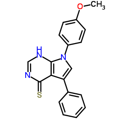 7-(4-Methoxyphenyl)-5-phenyl-1,7-dihydro-4H-pyrrolo[2,3-d]pyrimidine-4-thione Structure