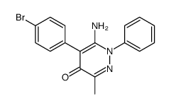 6-amino-5-(4-bromophenyl)-3-methyl-1-phenylpyridazin-4-one Structure