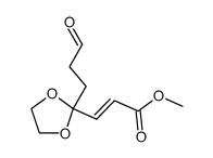 Methyl 4,4-ethylenedioxy-6-formyl-2(E)-hexenoate Structure