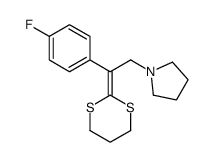 1-[2-(1,3-dithian-2-ylidene)-2-(4-fluorophenyl)ethyl]pyrrolidine Structure