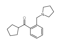 CYCLOPENTYL 2-(PYRROLIDINOMETHYL)PHENYL KETONE结构式