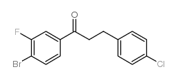 4'-BROMO-3-(4-CHLOROPHENYL)-3'-FLUOROPROPIOPHENONE结构式