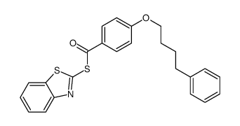 S-(1,3-benzothiazol-2-yl) 4-(4-phenylbutoxy)benzenecarbothioate结构式