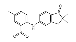 5-(4-fluoro-2-nitrophenylamino)-2,2-dimethylindan-1-one结构式