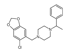 1-[(6-chloro-1,3-benzodioxol-5-yl)methyl]-4-(1-phenylethyl)piperazine结构式