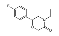 (6R)-6-(4-fluorophenyl)-4-(ethyl)morpholin-3-one结构式