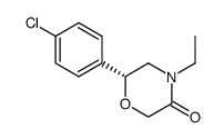 (6R)-6-(4-chlorophenyl)-4-(ethyl)morpholin-3-one结构式